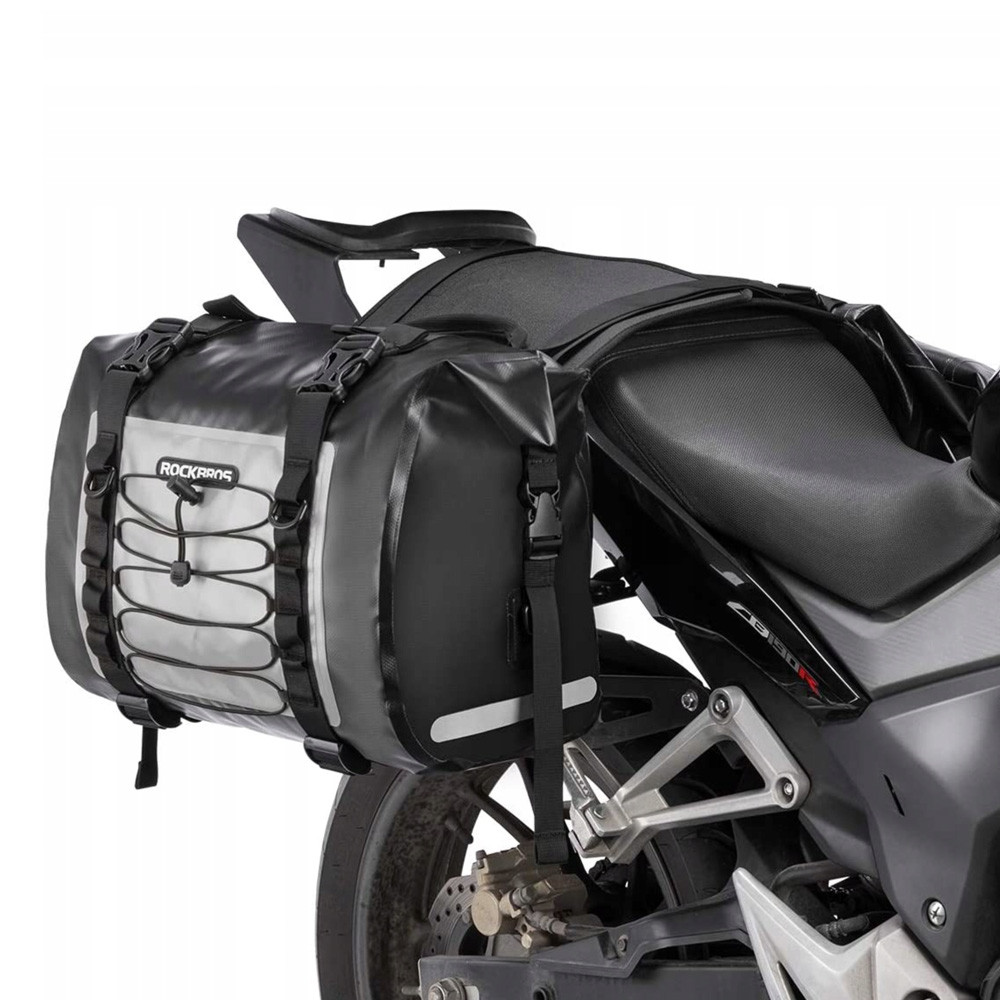 Dvojno nepremočljivo motorno kolo vrečko dve sakwa velika zmogljivost 60l siva