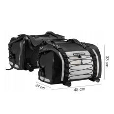 Duplo à prova d 'água bolsa de motocicleta Dois Sakwa Grande Capacidade 60L Gray