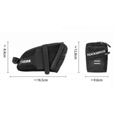 Bolsa de bicicleta impermeável fixada sob a sela. Costumens. 1.5l. Preto