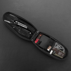 Bolsa de bicicleta dura À prova d'água montada no quadro 1.1L preto
