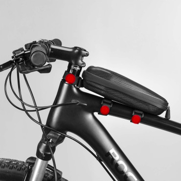 Bolsa de bicicleta dura À prova d'água montada no quadro 1.1L preto