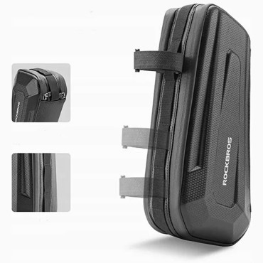 Bolsa de bicicleta dura à prova d'água fixada sob o quadro 2.5L preto