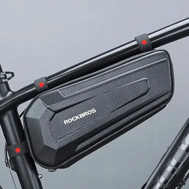 Bolsa de bicicleta dura à prova d'água fixada sob o quadro 2.5L preto