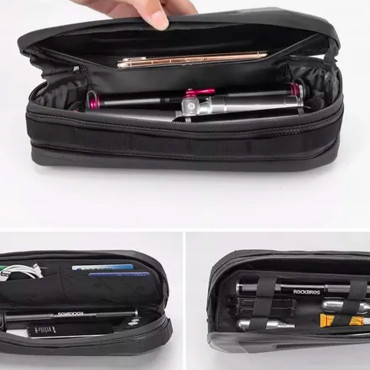 Bolsa de bicicleta dura à prova d'água fixada sob o quadro 2.5L preto