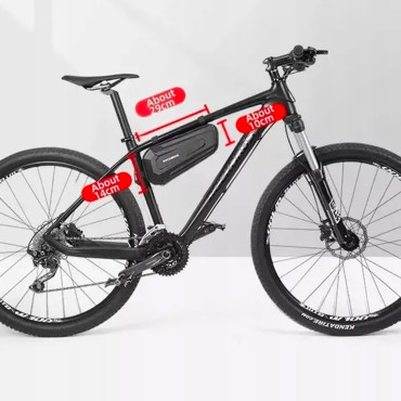 Bolsa de bicicleta dura à prova d'água fixada sob o quadro 2.5L preto