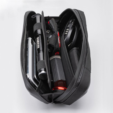 Bolsa de bicicleta dura À prova d'água montada sob quadro 1.5L preto