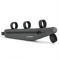 Dugi kruti biciklistička vrećica vodootporna pričvršćena na okvir 1.5l sive