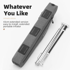 Long rigid bicycle bag Waterproof fastened to the frame 1.5L gray