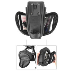 Borsa per biciclette sotto una sella con un nero a sgancio rapido nero-nero