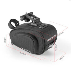 Borsa per biciclette sotto una sella con un nero a sgancio rapido nero-nero