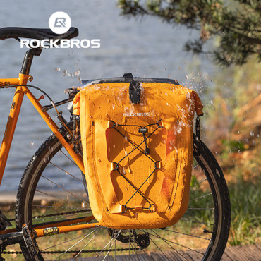 Fahrradtasche wasserdicht für einstellbare Trunk 25-32L Orange