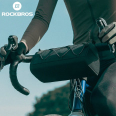 2in1 bolsa de bicicleta no volante com alça de ombro 1.5L preto