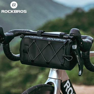 2in1 bolsa de bicicleta no volante com alça de ombro 1.5L preto
