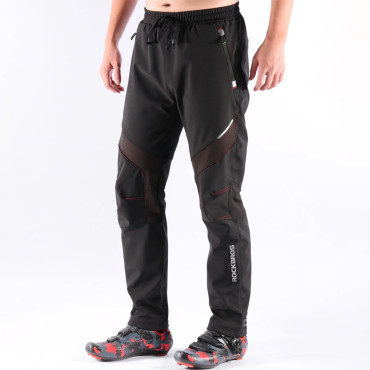 Pantaloni per biciclette Protezione termica contro acqua e dimensione del vento 2XL nero