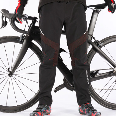Pantalon de bicyclette Protection thermique contre l'eau et la taille du vent 2XL Noir