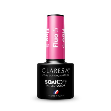 CLARESA hibridni lak za nohte FLUO 5 - 5 g — sprednji pogled