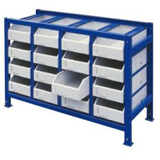 Workshop shelf on parts and drawer tools with containers set 17 ELEM.