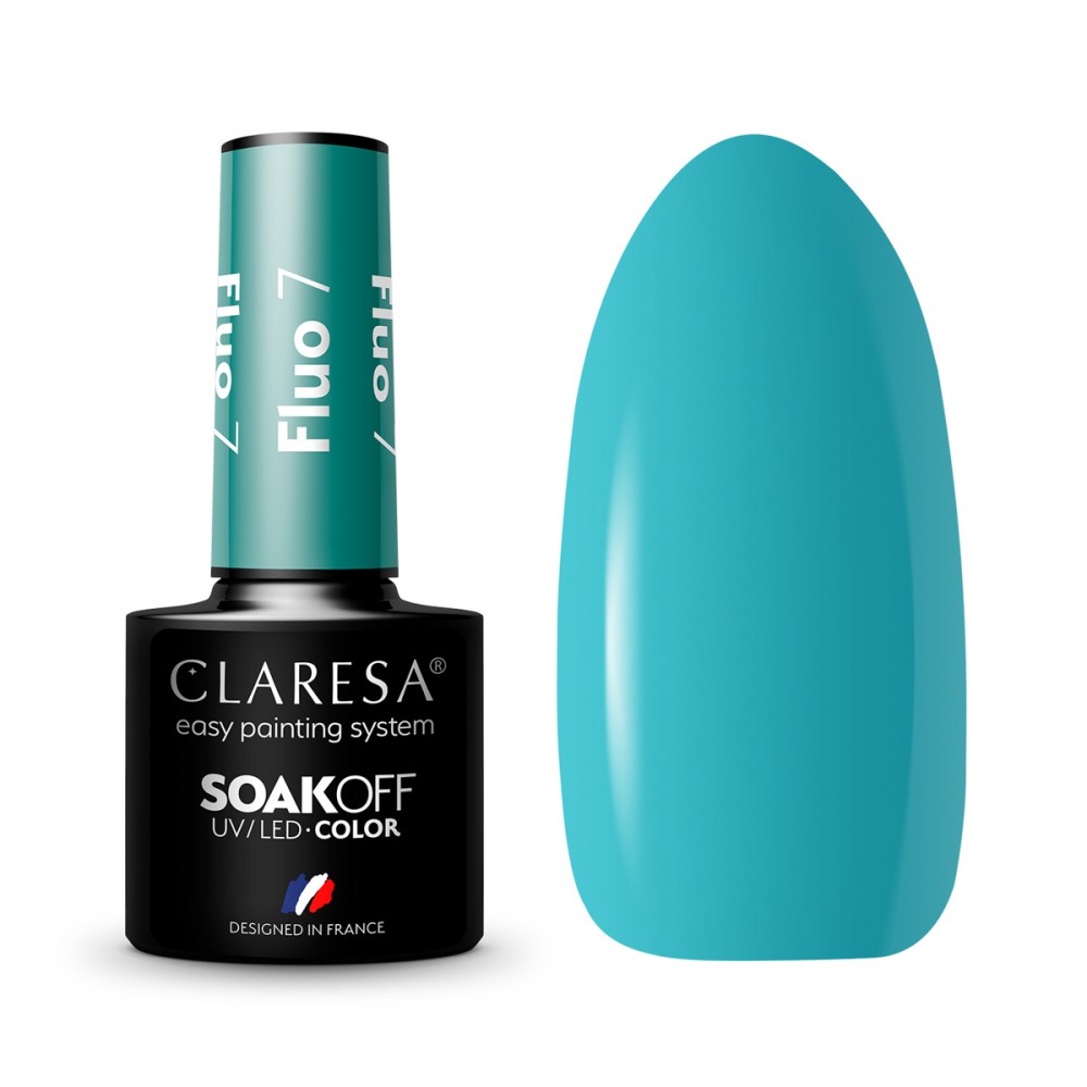 CLARESA Hibrid körömlakk FLUO 7 - 5g — együtt bemutatva