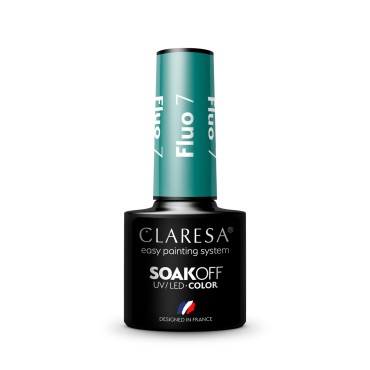 CLARESA Hybrid nagellak FLUO 7 - 5g — vooraanzicht