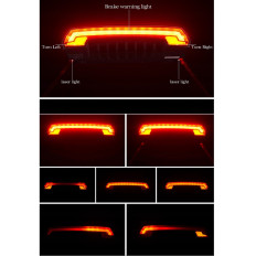 Rear bicycle lamp with a laser remote control and USB signpost functions