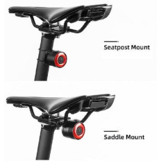 Aizmugurējā velosipēdu lampa sarkanā sistēma sakausējuma četri darbības režīmi