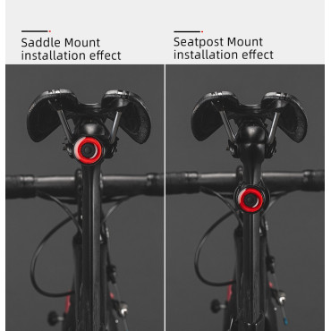 Lampe à vélo arrière Alliage système rouge Quatre modes de fonctionnement