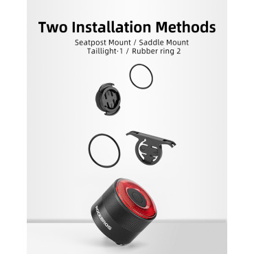 Lampe à vélo arrière Alliage système rouge Quatre modes de fonctionnement