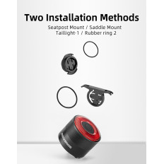 Lampa rowerowa tylna czerwona system STOP cztery tryby pracy