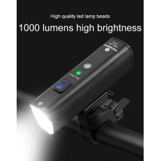 Lampka rowerowa przednia 1000lm 5 trybów pracy latarka wodoodporna USB