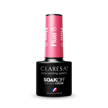 CLARESA Hybrid Nagellack FLUO 8 - 5 g — Vorderansicht