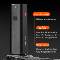 Cykellampa 800lm + USB-C-kabel 4 Driftslägen