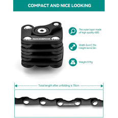 Bicycle clasp Wheel locking lock - black