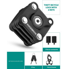 Chiusura per biciclette Blocco bloccaggio a chiave - Nero