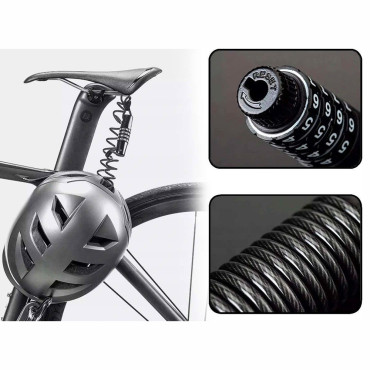 Bicycle clasp Castle on the cipher Lina 1.5m - black