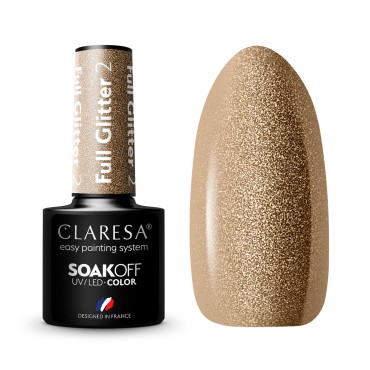 CLARESA Hybrid nagellak FULL GLITTER 2 - 5 ml — combinatie van artikelen