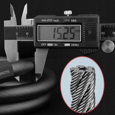 Bicycle clasp Castle on the cipher 5 Cyfra Rope 1.8m - black