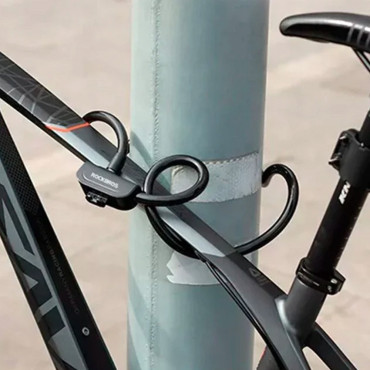 Bloqueio de linha de fecho de bicicleta 1.1m - preto