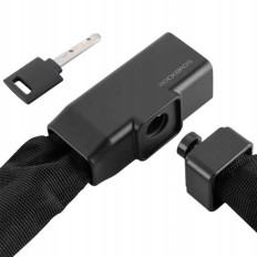 Clasp de bicicleta grossa cadeia na fechadura de chave de escudo 0.97 m - preto