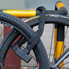 Cierre de bicicletas Cadena gruesa en el bloqueo de teclas de escudo 0.97 m - Negro