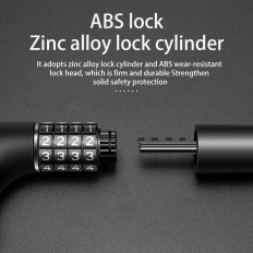 Bicycle clasp Two locks on the cipher and key 0.95m - black