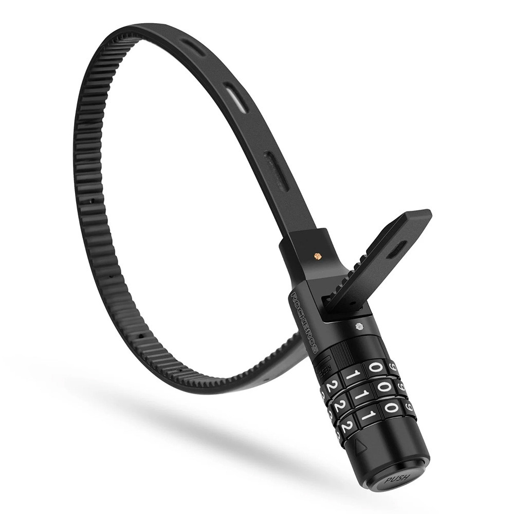 Chiusura della bicicletta sul castello del casco della bicicletta sul cifrario 0.5m - Nero