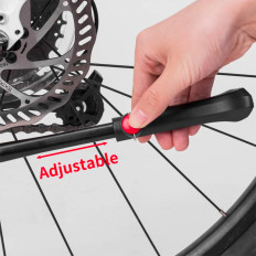 Teleskopisk cykelfotjustering Aluminium Aluminium - Svart