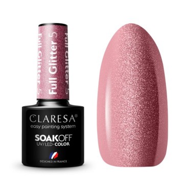 CLARESA Hybrid kynsilakka FULL GLITTER 5 - 5 ml — tuotteet yhdessä