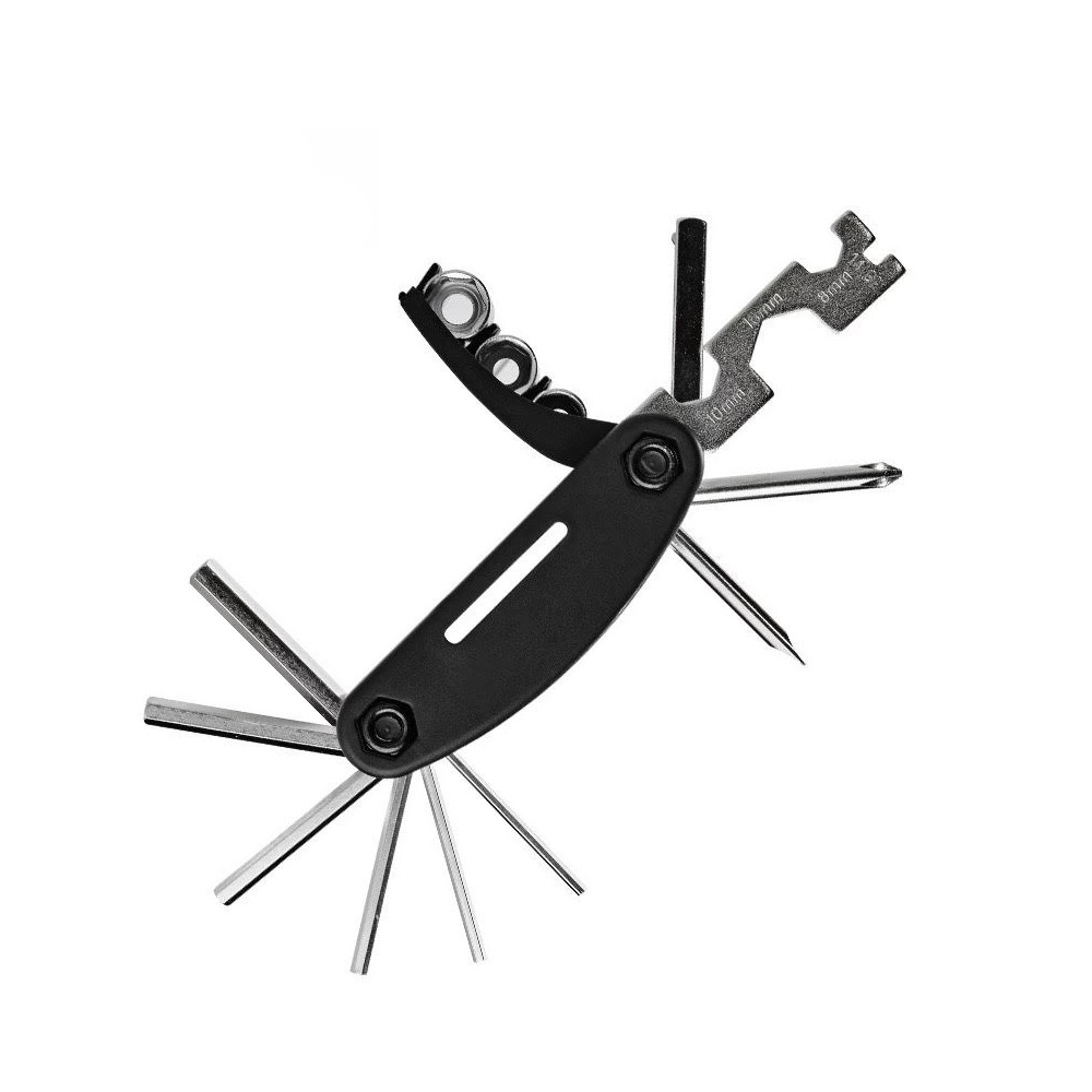 16W1 Multifunctionele Multitool-tool voor fietsreparatie - zwart