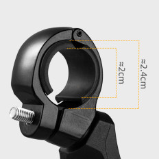 Miroir à vélo arrière arrière rond - Noir