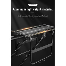 Vastupidav jalgratta pagasiruumi riiuliga ja sadulafunktsiooniga ja musta LED-lamp