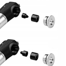 Een kleine fietspomp 7 aluminium bar lengte 17cm - zwart