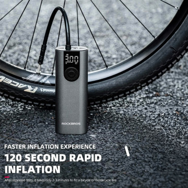 Elektrické čerpadlo Bicykel Motor Automatická guľa 10 bar s LED displeja + kábel USB-C