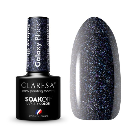 CLARESA Gelpolish Galaxy Black 5g — combinatie van artikelen