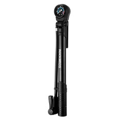 Hand bicycle pump with manomentem 8 bar - black